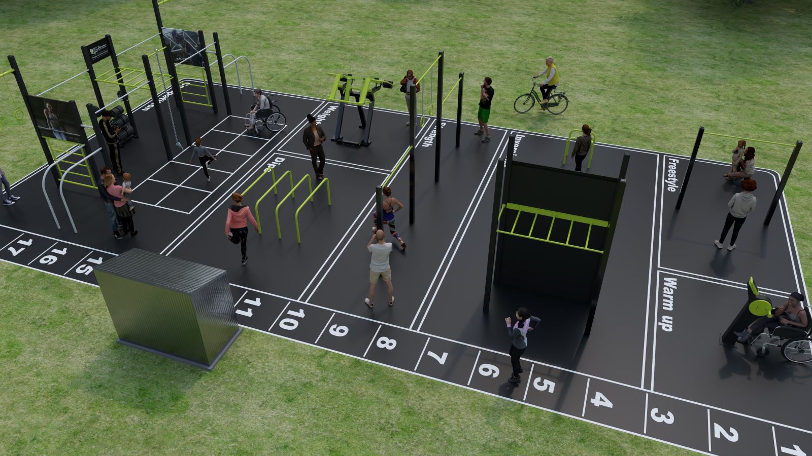 Calisthenics park design planning